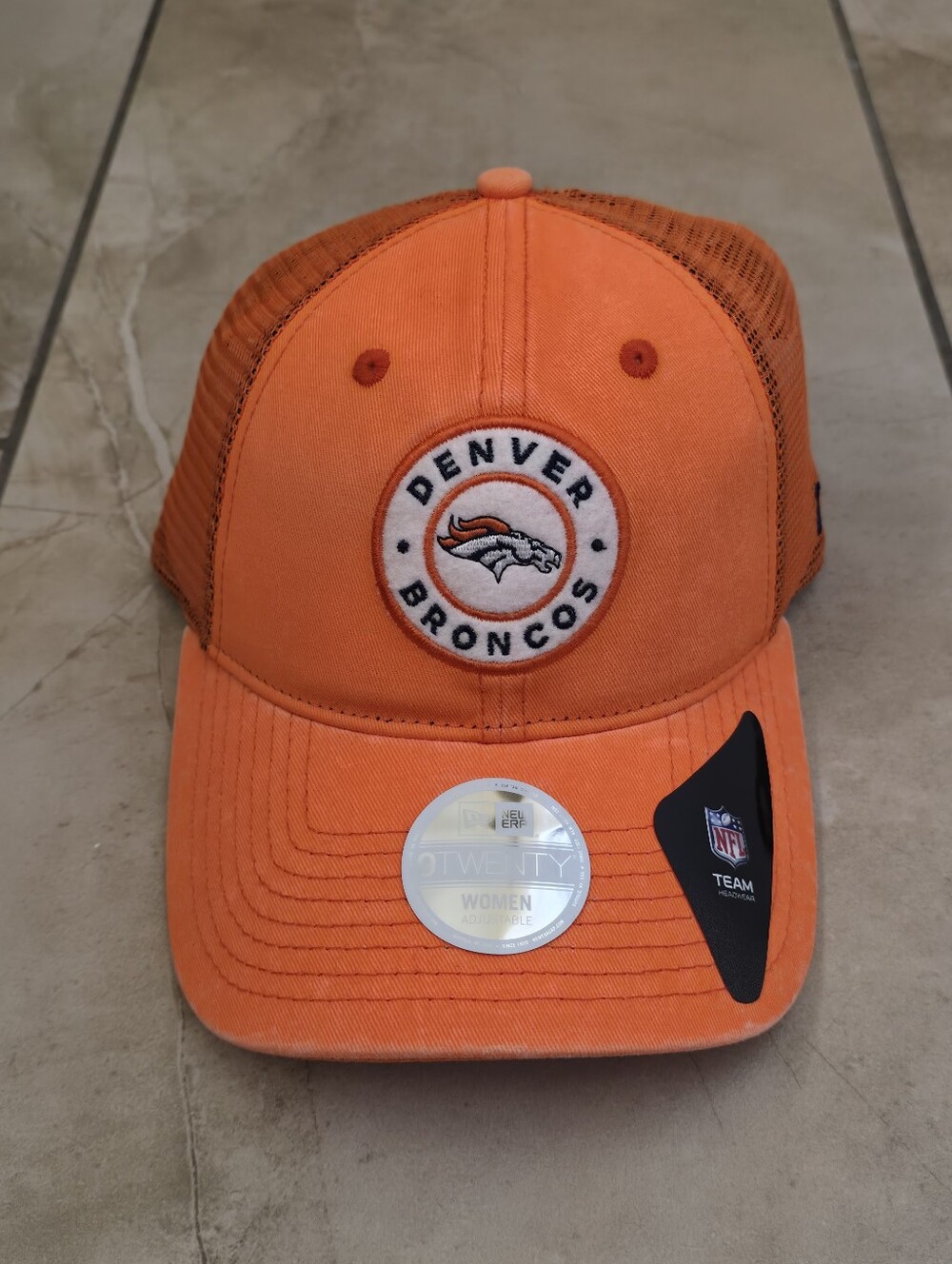New Era Denver Broncos Orange Trucker Adjustable Cap